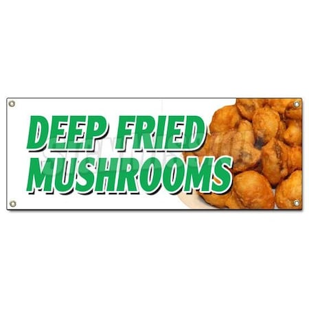 Signmission DEEP FRIED MUSHROOMS BANNER SIGN stuffed beer battered pickles snack B-Deep Fried Mushrooms